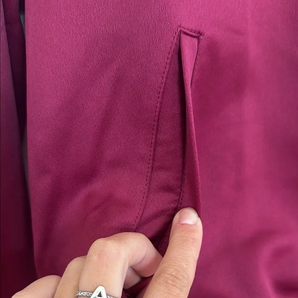 Michael Kors Red Bomber Jacket with Minimalist Design - Picture 4 of 5